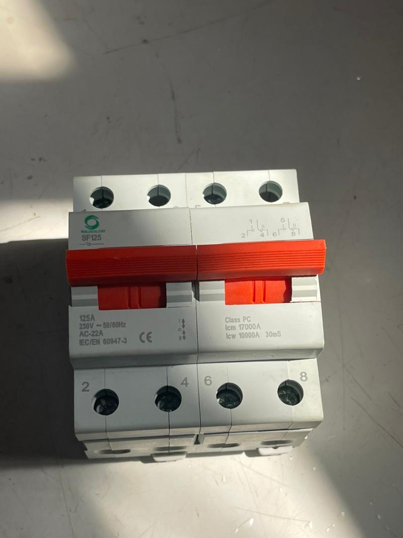 125A change over switch double  pole