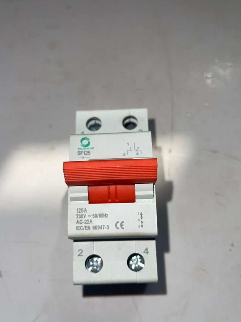 125A change over switch single pole