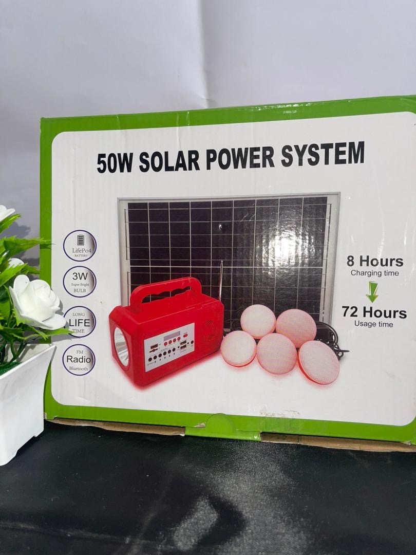 Solar Power Kit with 5 bulbs